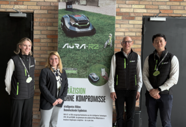 EGO Power+ präsentiert den neuen Mähroboter Aura R2 gemeinsam mit internationalen Unternehmensvertretern